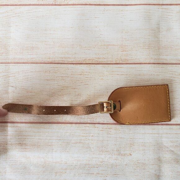 Authentic Louis Vuitton Leather Luggage Tag Holder Adjustable - Picture 8 of 10